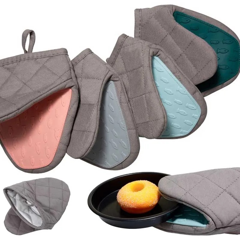 Oven Mitt Silicone - Luvas de Silicone Antiescaldante para Forno,