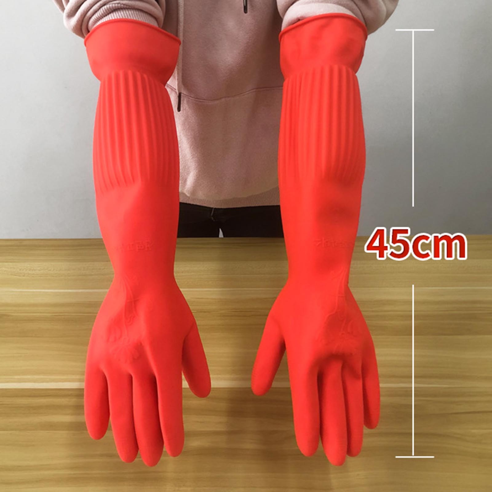 Dish Glove Rubber - 1 par flexível confortável luvas de