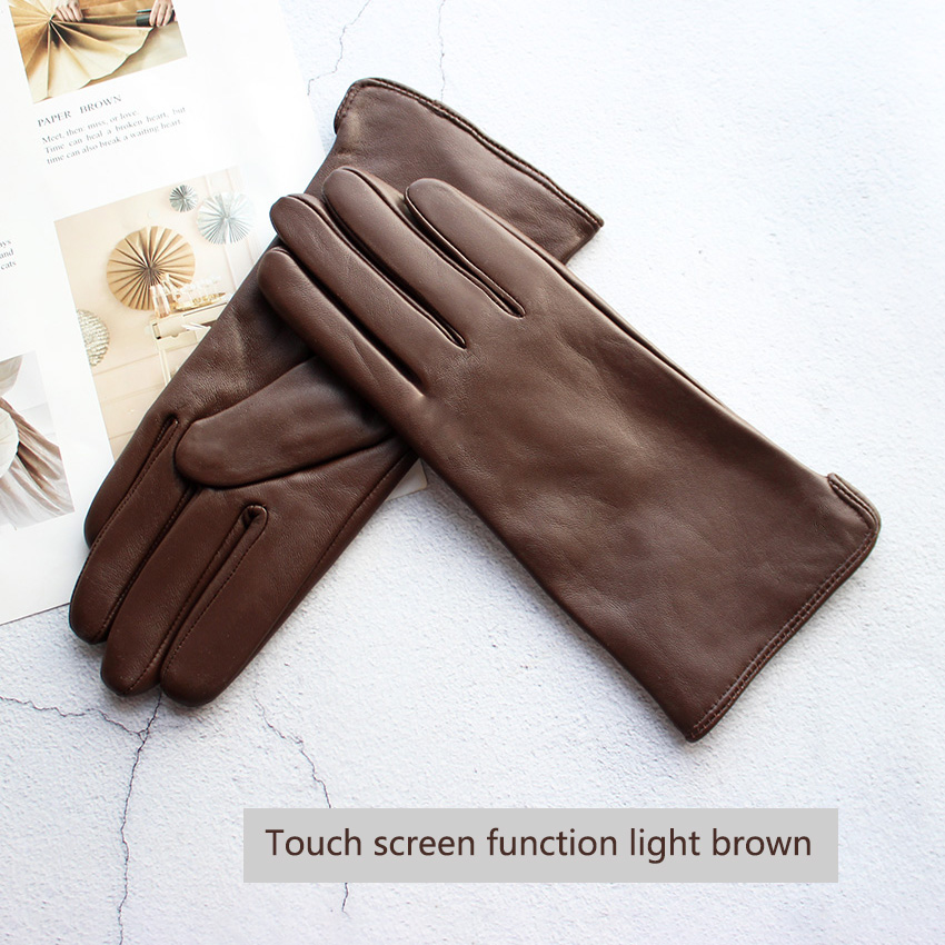 Leather Driving Glove - Luvas Femininas de Couro de Ovelha
