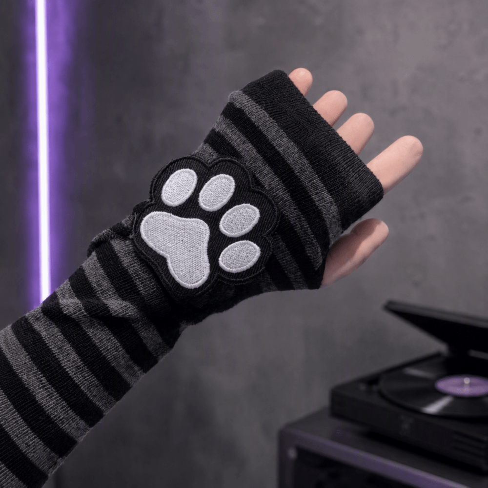 Luvas sem dedos com estampa de - Fingerless Glove Knit avaliação e preço