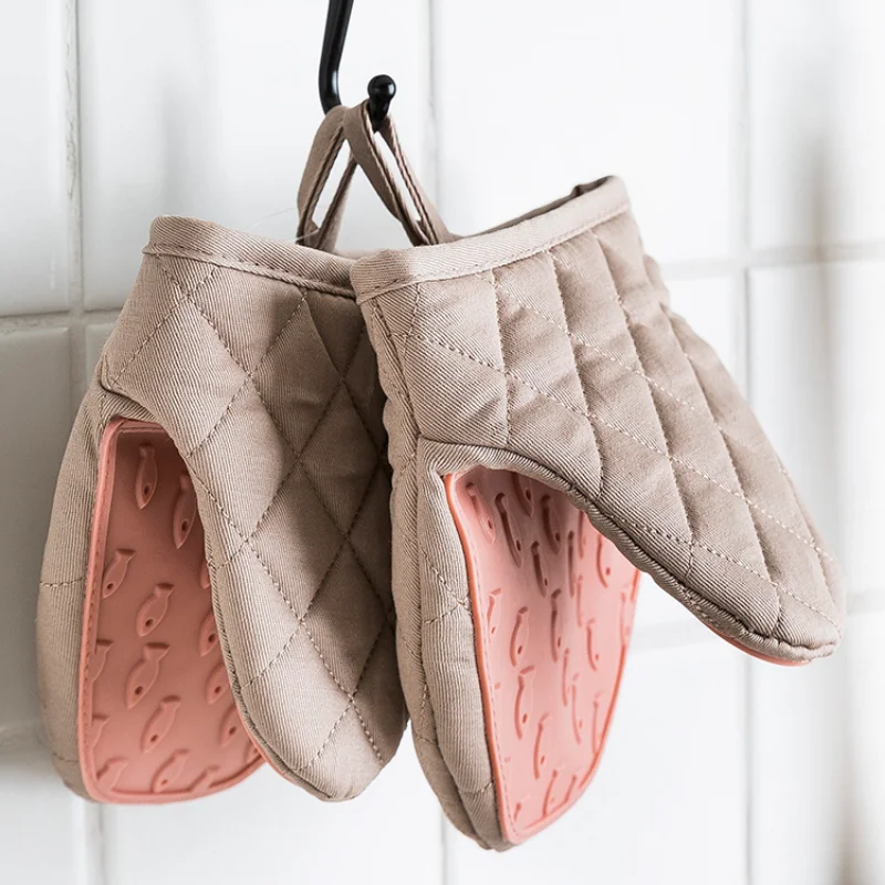 1pc cozinha anti escaldadura l - Oven Mitt Silicone avaliação e preço