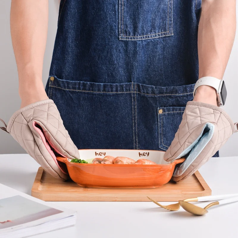 1pc cozinha anti escaldadura l - Oven Mitt Silicone avaliação e preço