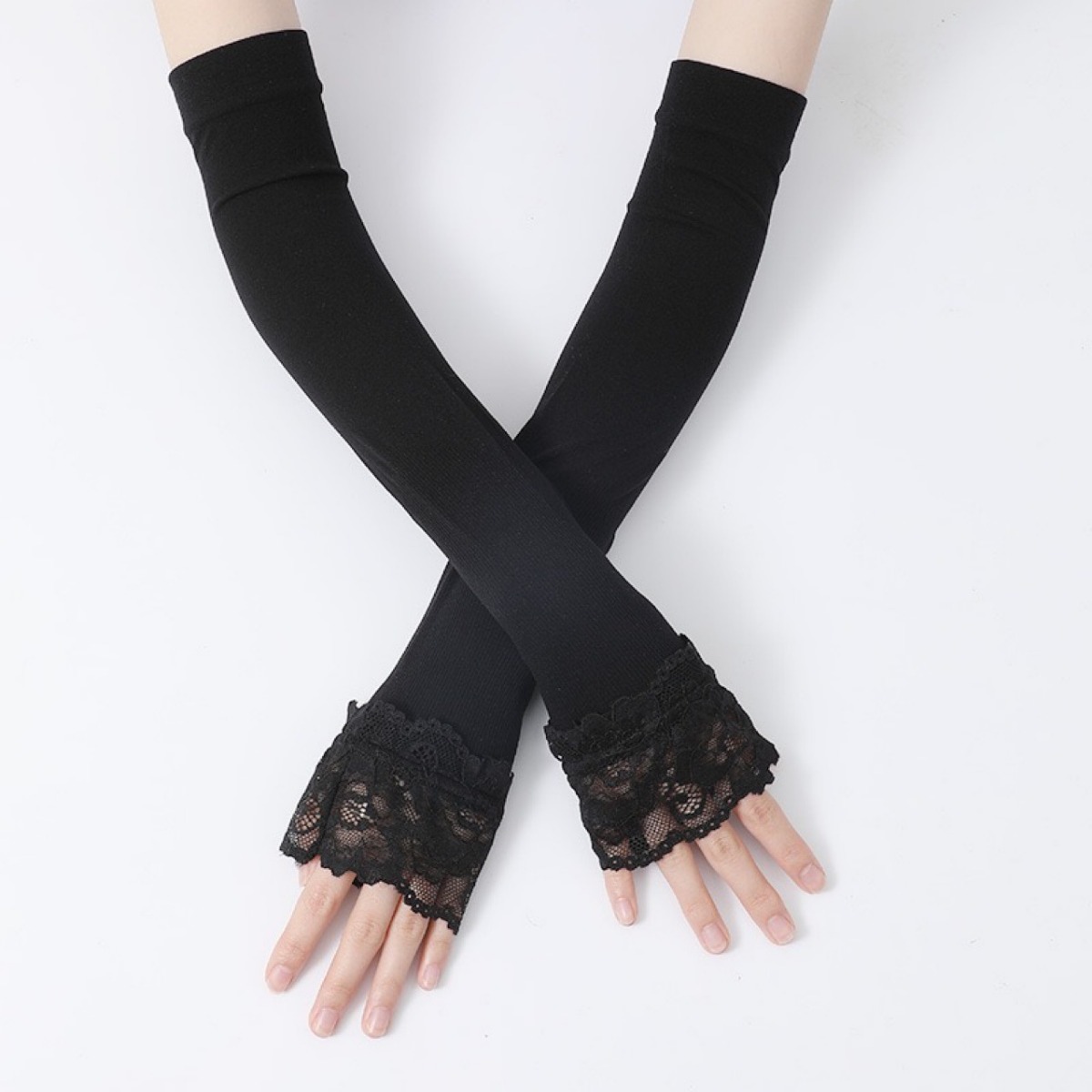 Luvas Femininas Longas Elástic - Fingerless Glove Knit avaliação e preço