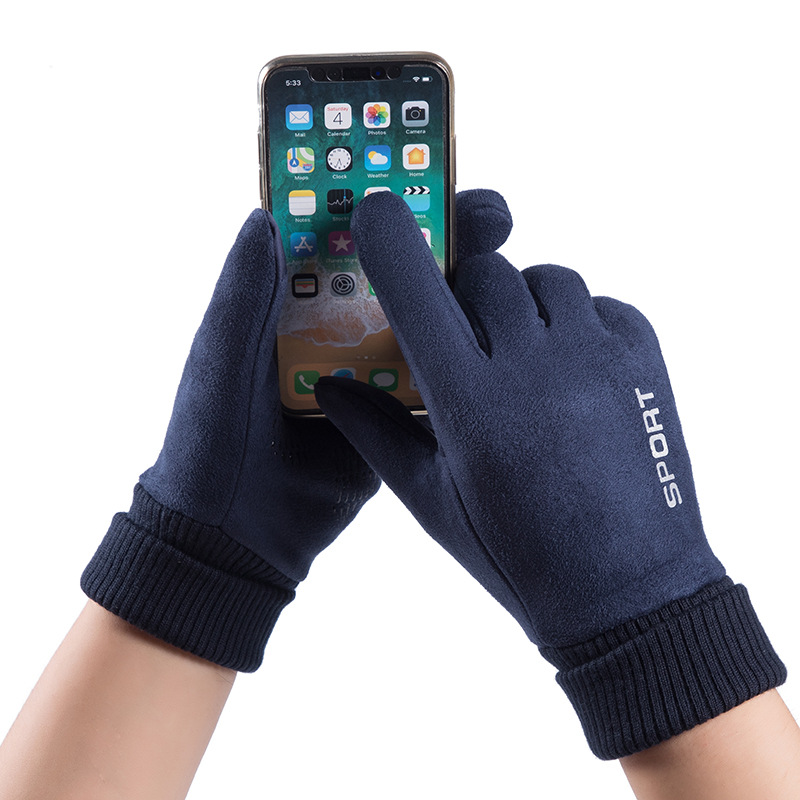 Homem inverno camurça couro de - Leather Driving Glove avaliação e preço
