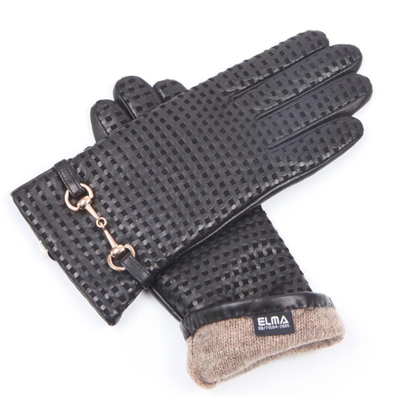 Outono inverno luvas de couro  - Wool Glove Lined avaliação e preço