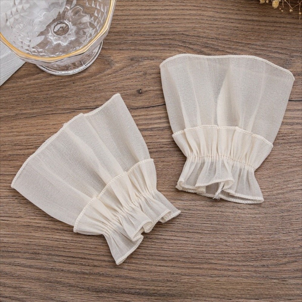 Mangas de Chiffon com Laço e D - Fingerless Glove Knit avaliação e preço