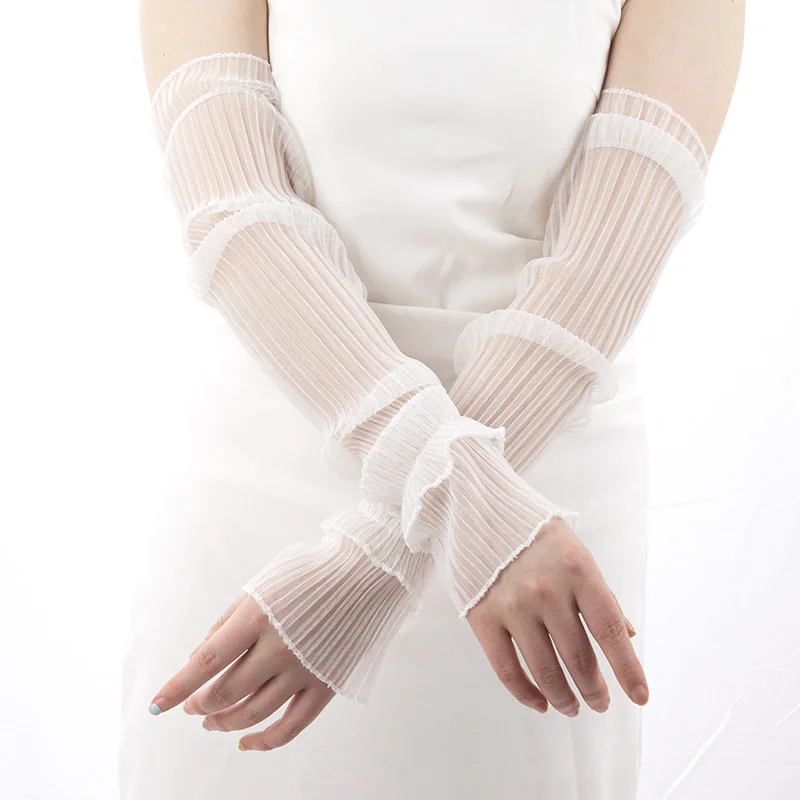 Verão longo luvas sem dedos mu - Fingerless Glove Knit avaliação e preço